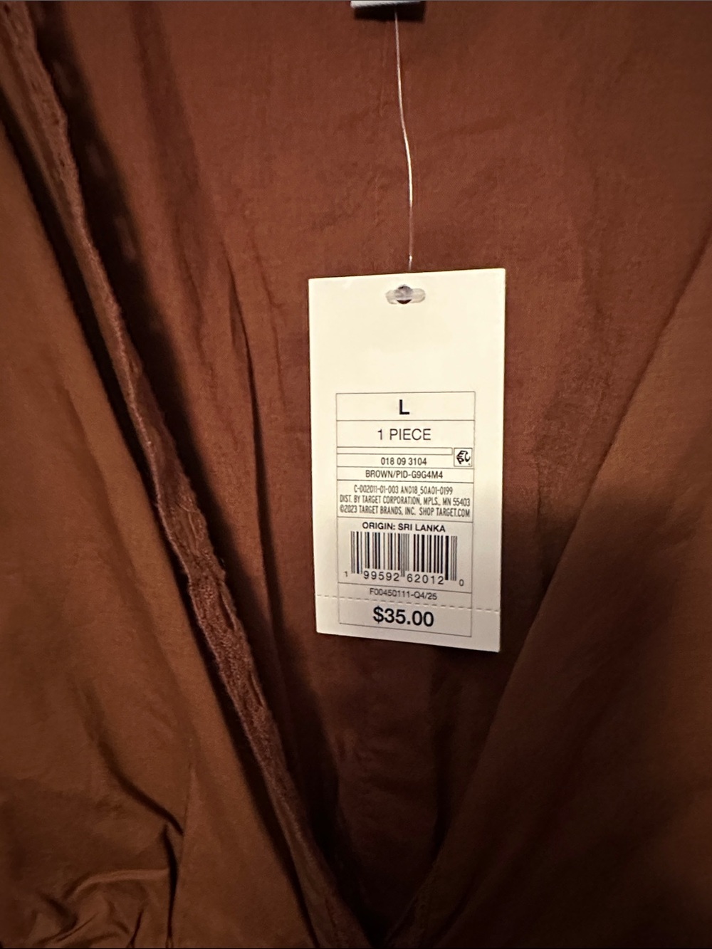 a new day Brown Sleeveless V-Neck earthy neutral Midi Dress casual - Picture 2 of 2